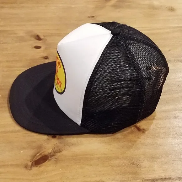 Vintage Bass Pro Shops Trucker Hat Cap snapback Black Mesh Back Fishing Outdoor - Picture 2 of 8